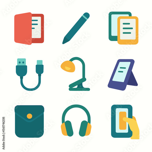 E-Reader Accessory Icons