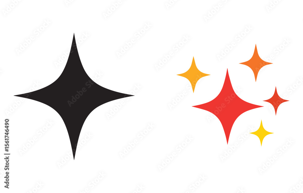 Black and Colorful Starburst Shapes Simple Geometric Design Elements Ataullah Akram ataullahakram01 Black and Colorful Starburst Shapes Simple Geometric Design Elements Ataullah Akram ataullahakram01