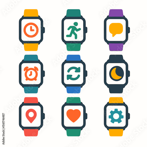 Smartwatch Icon Grid
