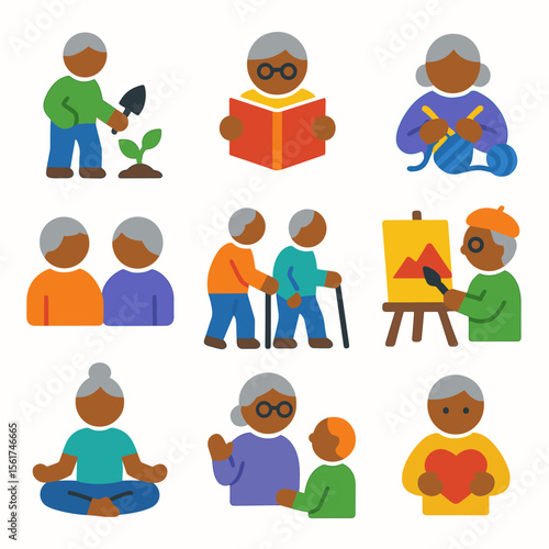 Retirement Community Activities Icons