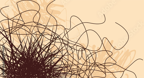 Abstract Organic Lines and Textures Creating a Complex and Evolving Visual Symphony with a Naturalistic Palette