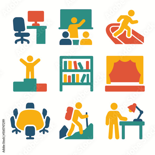 Colorful Ambition Icons