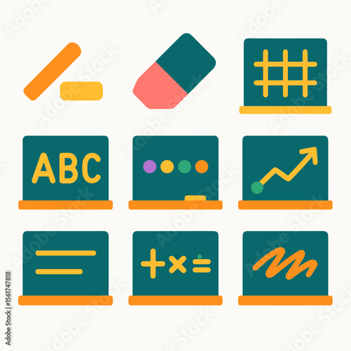 Colorful Classroom Icons