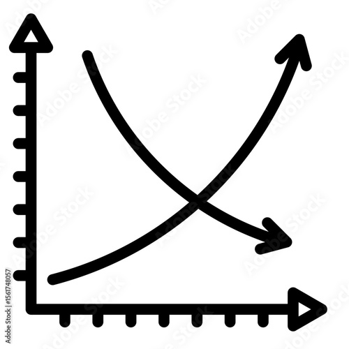 Supply And Demand Curve  Icon