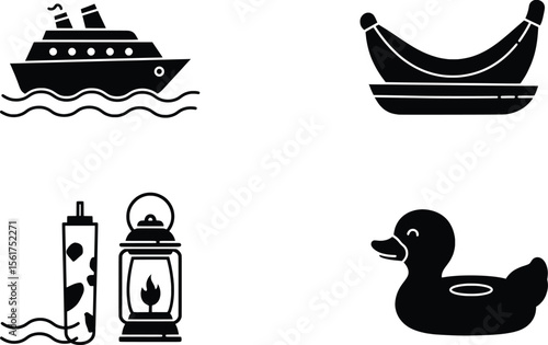 Explore Fun Water Activities Featuring Boats, Lanterns, and Rubber Ducks in a Relaxing Environment
