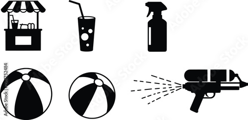 Fun Beach Accessories and Refreshing Drinks for Outdoor Enjoyment