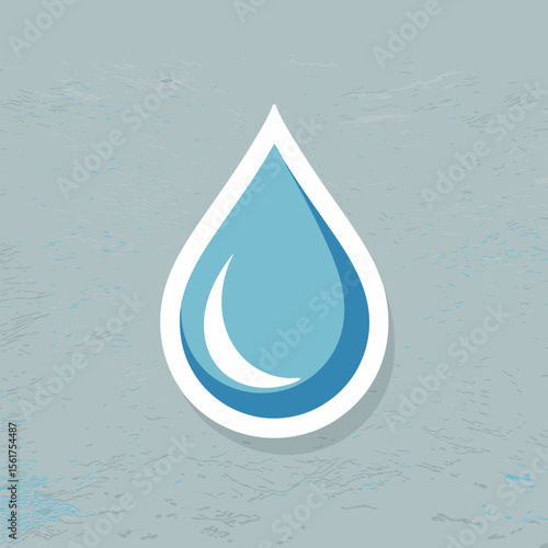 Water Drop Vector SVG Icon with Clean Style Blue Color Simple Design