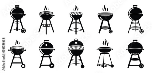 Various Barbecue Grill Icons