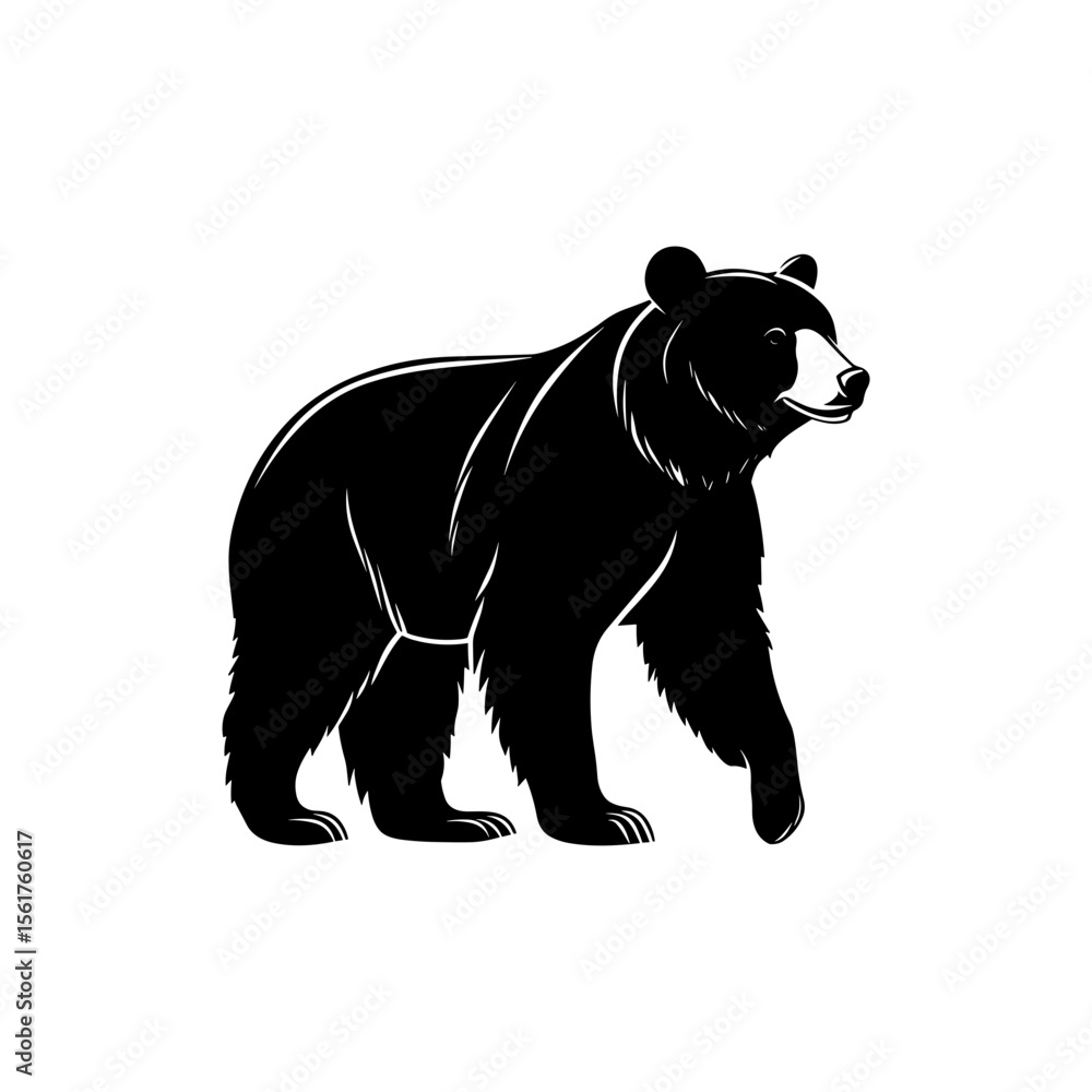 Obraz premium Bear Vector Silhouette