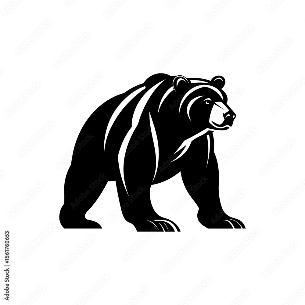Fototapeta premium Bear Vector Silhouette