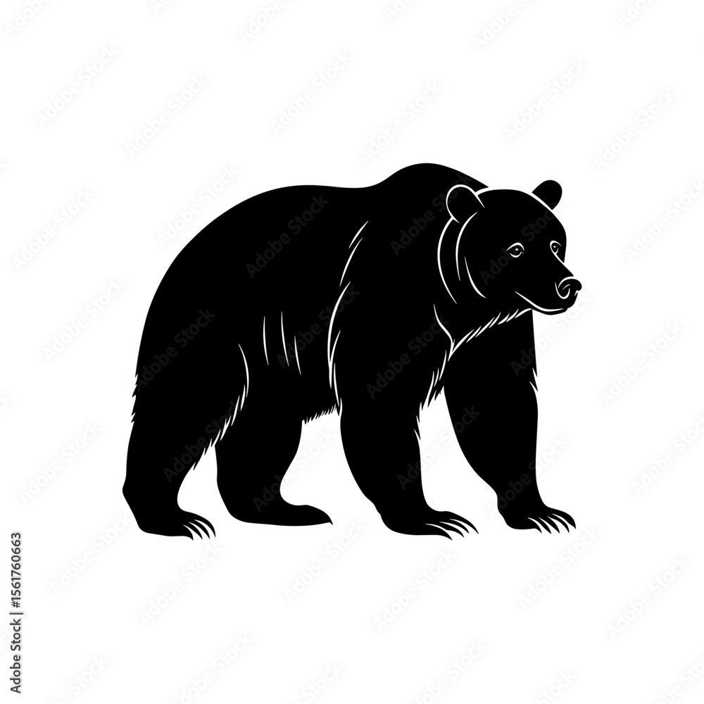 Obraz premium Bear Vector Silhouette