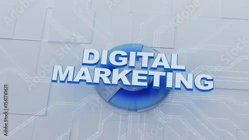 Digital Marketing Concept with Abstract Technology background VIDEO 