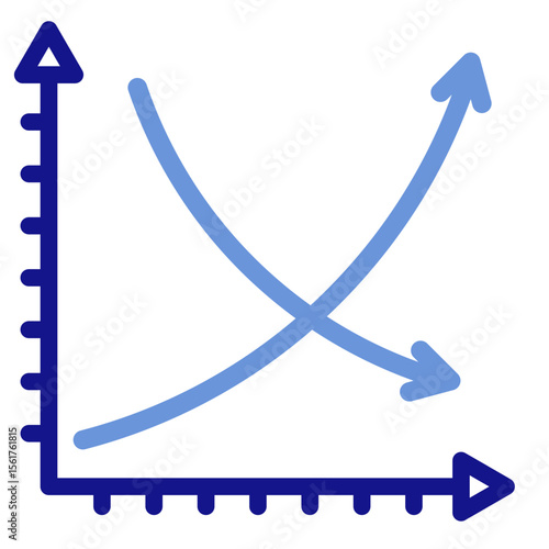 Supply And Demand Curve  Icon
