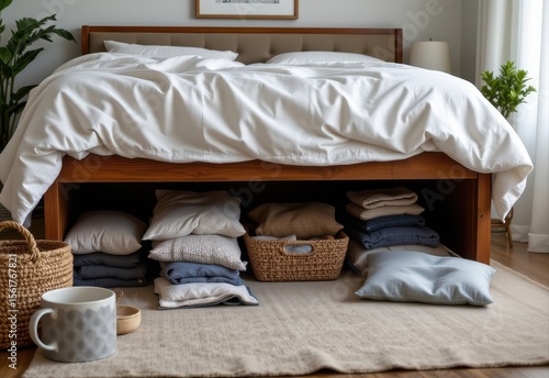 describe why avoiding clutter under and around the bed promotes better energy flow and relaxation.