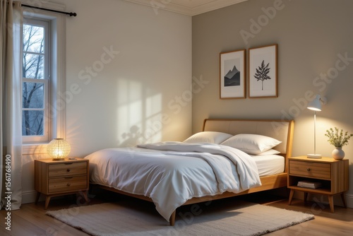 discuss the role of lighting control near the bed and its relation to bed placement for restful sleep.