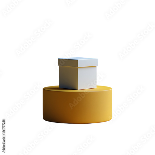 gold box isolated on white