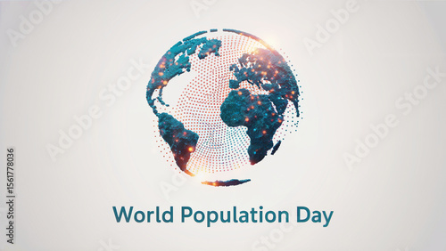A minimalist digital illustration of a globe centered on a light gray background