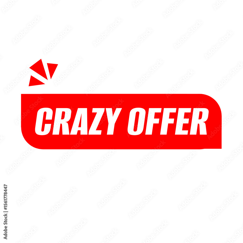 CRAZY OFFER png red colour, sale badge design, promo sticker CRAZY OFFER png red colour, sale badge design, promo sticker