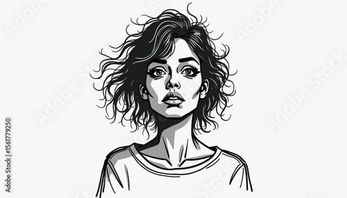 Stylish woman expressing confidence in a minimalistic setting