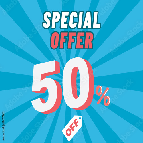 Special offer: 50% off stylish text vector design