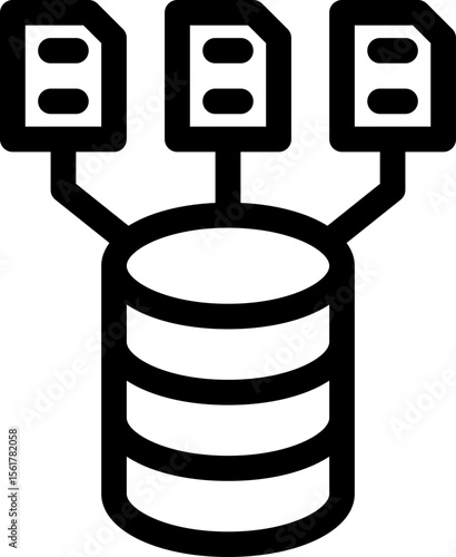 Data files icon with line and simple style