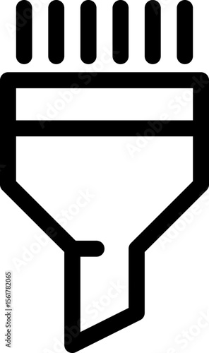 Data filter icon with line and simple style