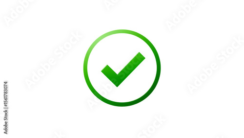 Free Download Green check mark icon on white round green border transparent background file type flat style tick i - GFXLoad