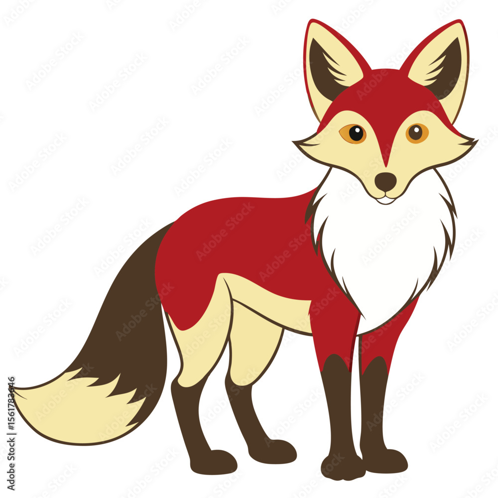 Fototapeta premium Cute Cartoon fox animal design