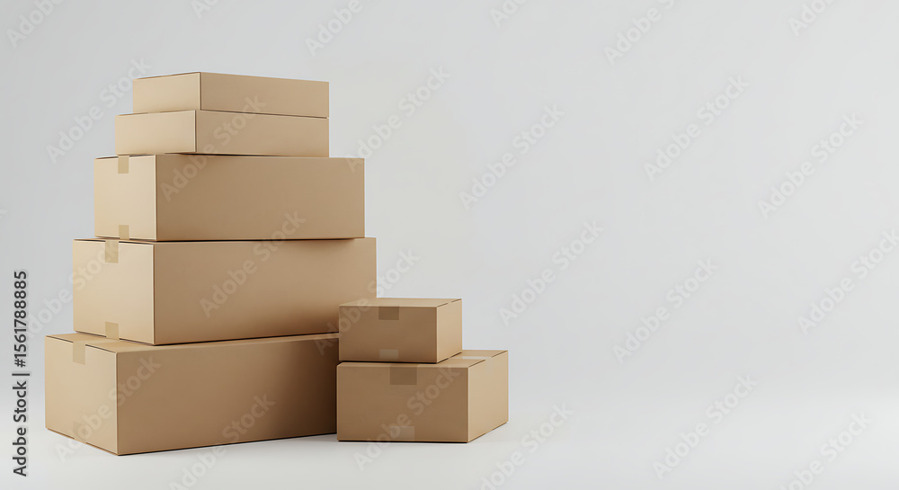 Stack of Cardboard Boxes Packaging, Shipping, and Storage Solutions Stack of Cardboard Boxes Packaging, Shipping, and Storage Solutions