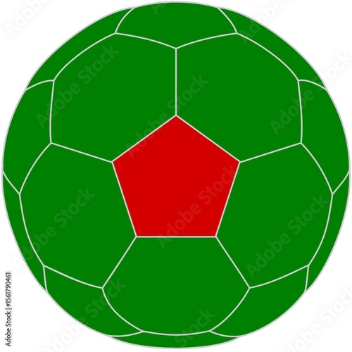 Soccer ball of Bangladesh flag