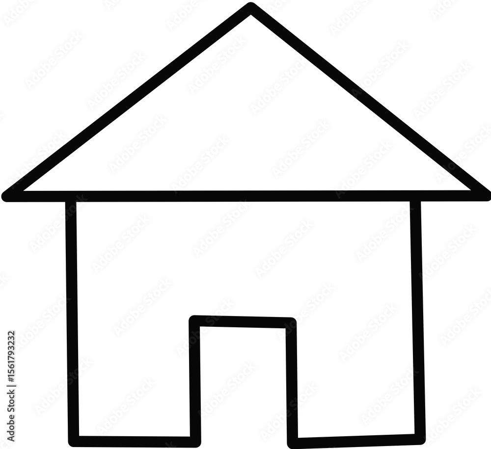Fototapeta premium house icon on a white background