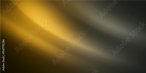 Abstract dark yellow silver Background with Light & Shadow Gradient.