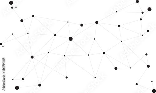 vector design of connected dots and lines