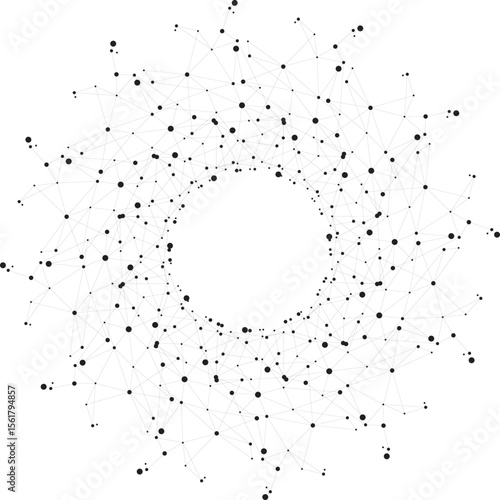 vector design of connected dots and lines