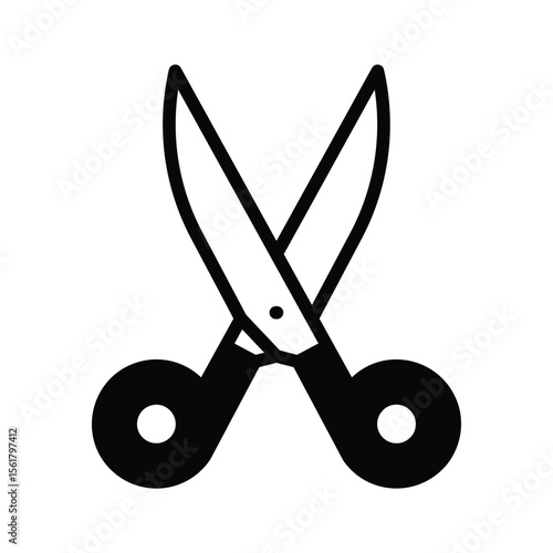 Easy to use glyph style icon of tailor scissors