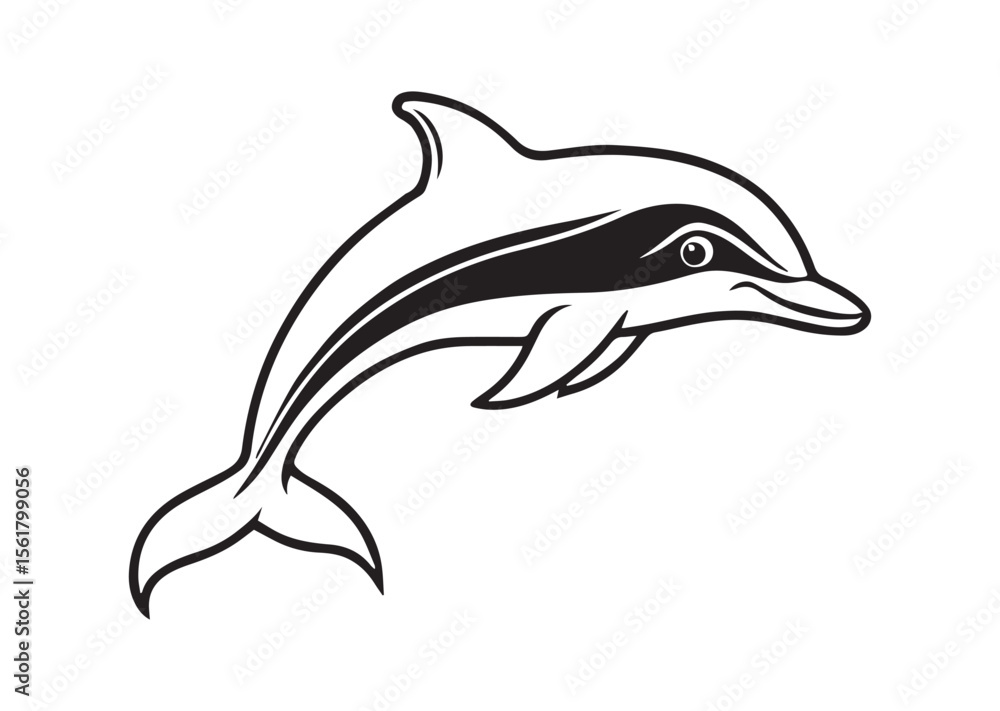 Dolphin Silhouette, Dolphin Vector, Dolphin Icon Illustration Dolphin Silhouette, Dolphin Vector, Dolphin Icon Illustration
