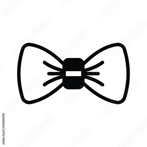 Bow tie icon creatively designed in glyph style