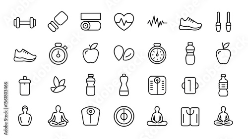 Fitness & Wellness Linear Icon Pack
