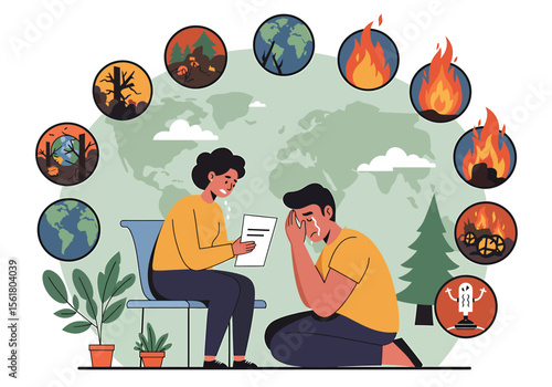 Understanding Climate Psychology Exploring the Emotional Impact of Climate Change and its Effects on Mental Health.  Coping Mechanisms and Support for Climate Anxiety.