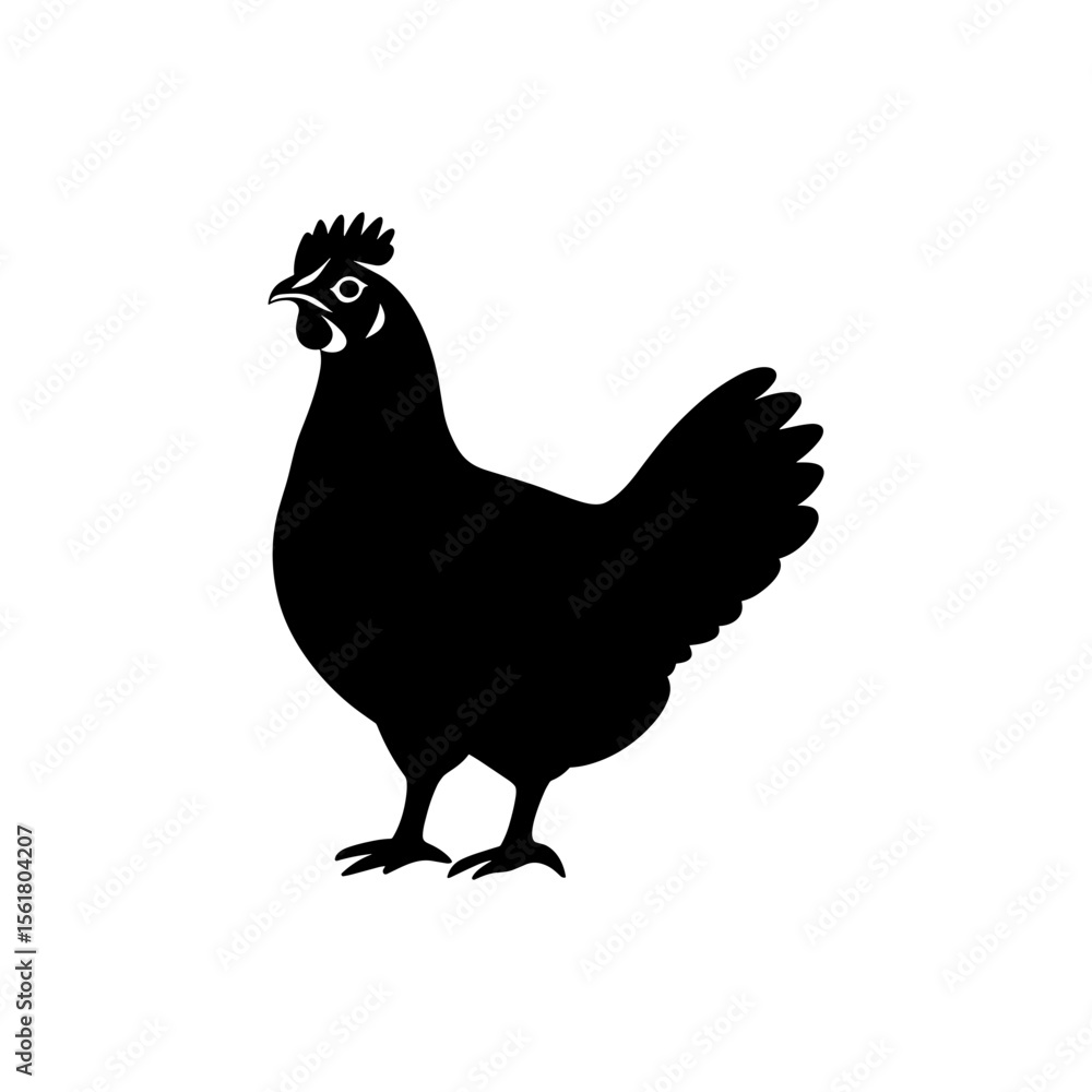 Fototapeta premium Chicken Vector Silhouette