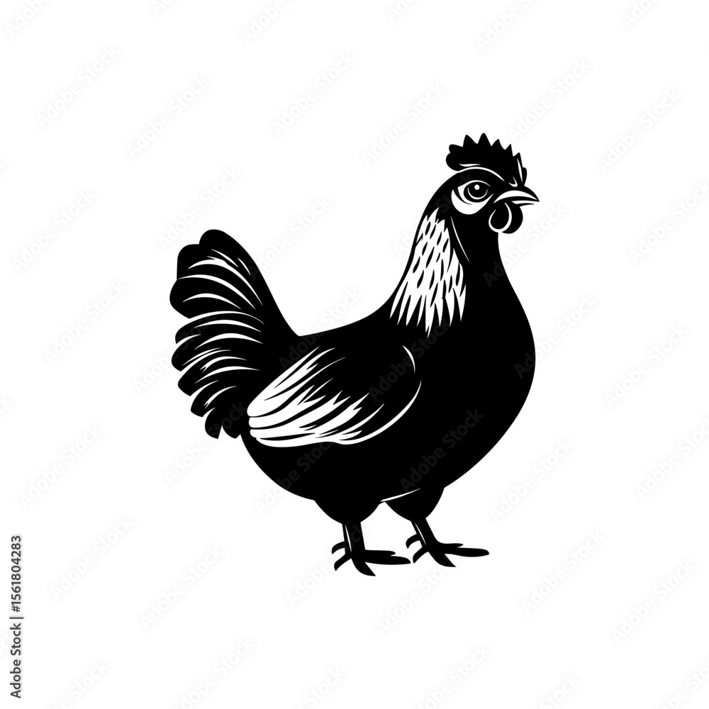 Chicken Vector Silhouette Chicken Vector Silhouette