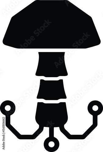 Silhouette abstract futuristic spinal implant medical technology vector Illustrator