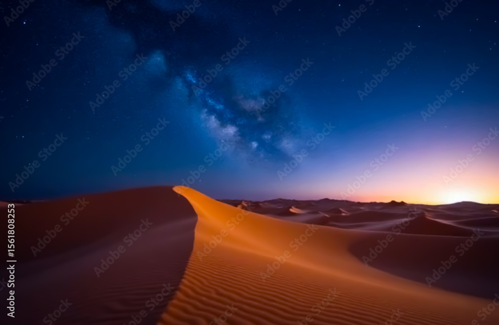 Naklejka premium sunset in the desert