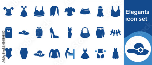 Elegant icon set, dad, clothing, holiday, modern, design template, silk, men's fashion, men's, mockup, stylish, classic, blue, luxury, accessories, gentleman, neckwear and more