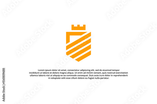 shield and lion king modern logo design