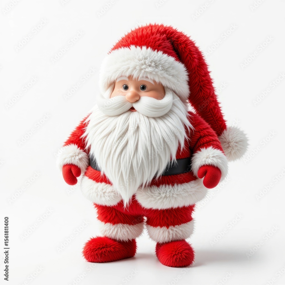 a cartoon Santa clause standing isolated on white background. Christmas Cheer and Festive Celebration a cartoon Santa clause standing isolated on white background. Christmas Cheer and Festive Celebration