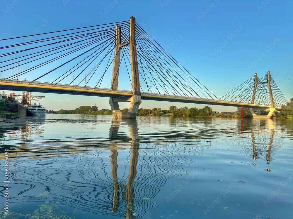 Fototapeta premium Pont suspendu à Chalon-sur-Saône 