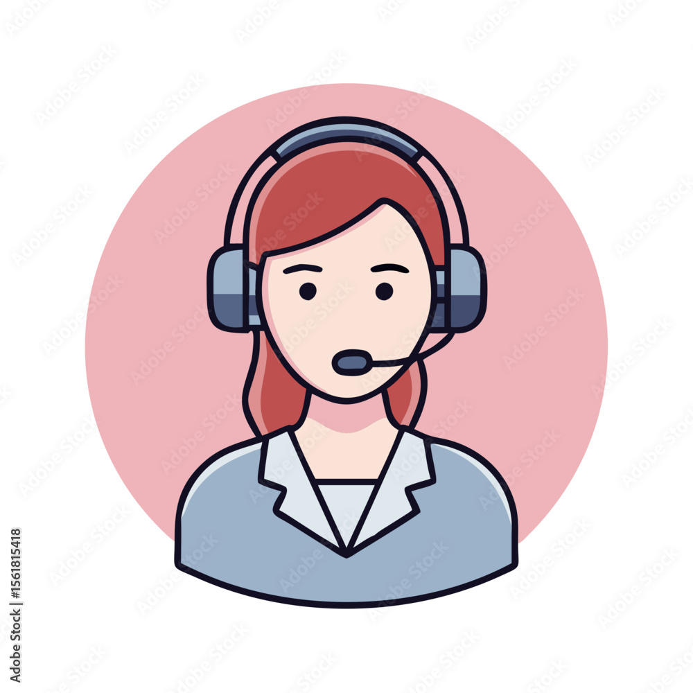 Female Operator Simple Vector Icon Illustrations
Female Operator Simple Vector Icon Illustrations