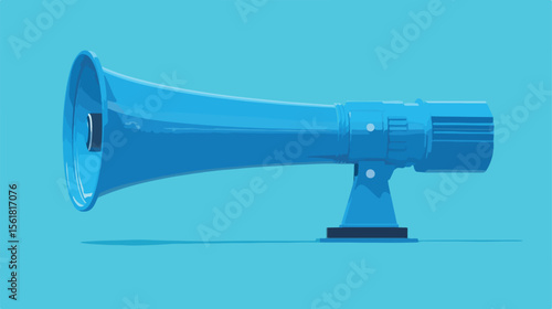Blue Megaphone Sound Vector Illustration