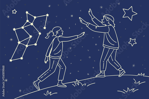 Celestial Friendship Star Map